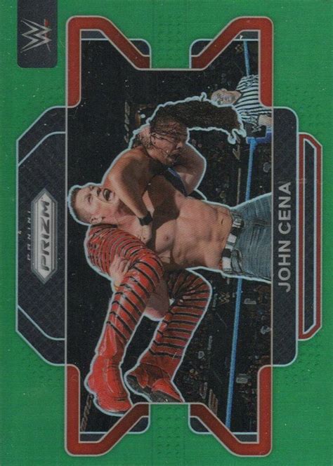 John Cena 2022 Prizm WWE 45 Green Price Guide Sports Card Investor