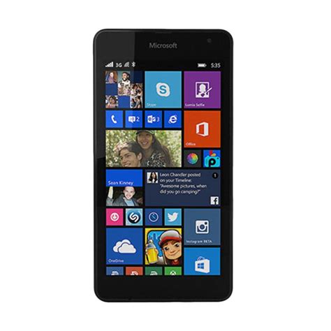 Jual Microsoft Lumia 535 RM1090 Handphone Black Dual SIM 8 GB Di