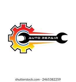 Auto Service Logo Design Icon Template Stock Vector (Royalty Free ...