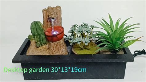 Office Desktop Garden Decorative Water Fountain With Planter Pots For ...