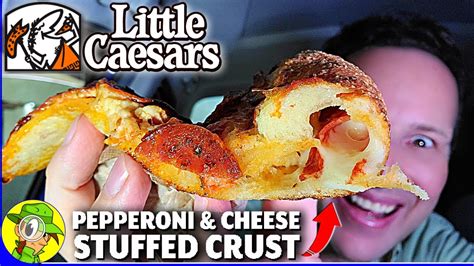 Little Caesars® Pepperoni And Cheese Stuffed Crust Pizza Review 🔱🍕🧀🫓