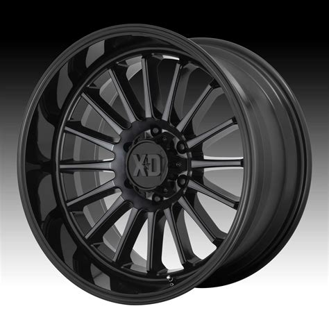 KMC XD Series XD857 Whiplash Machined Black Grey Tint Custom Wheels