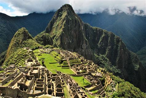 Landscape in Machu Picchu in Peru Stock Photo - Image of ruins ...