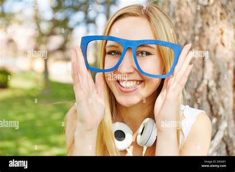 Beautiful Nerd Girl Glasses Hi Res Stock Photography And Images Alamy