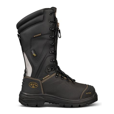 Oliver 350mm Black Waterproof Laced In Zip Mining Safety Boot 65791