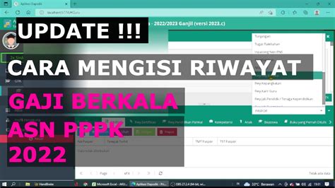 Cara Mengisi Riwayat Gaji Berkala Asn Pppk Di Dapodik 2023 Youtube