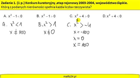 Nierówność kwadratowa MatFiz24 PL YouTube