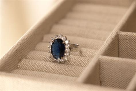 Princess Dianas Engagement Ring Carat Royal Blue Sapphire Oval Cut