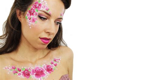 Valentine Rose Face Painting Tutorial Ansigtsmaling