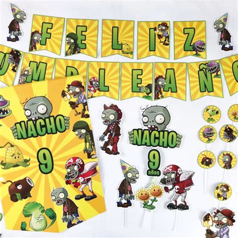 Kit Decoraci N Para Cumplea Os Plants Vs Zombies