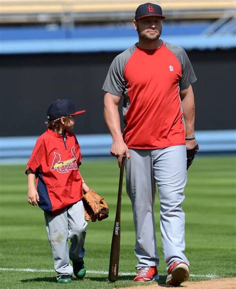 Matt Holliday with his son at Dodger Stadium during the NLCS | St louis ...