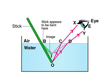 Explain With The Of A Diagram Why A Pencil Partly Immersed In Water