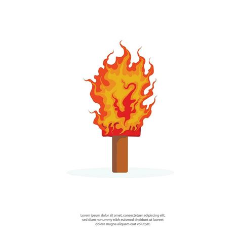 Fire Ice Cream Vector Illustration Vector Art At Vecteezy