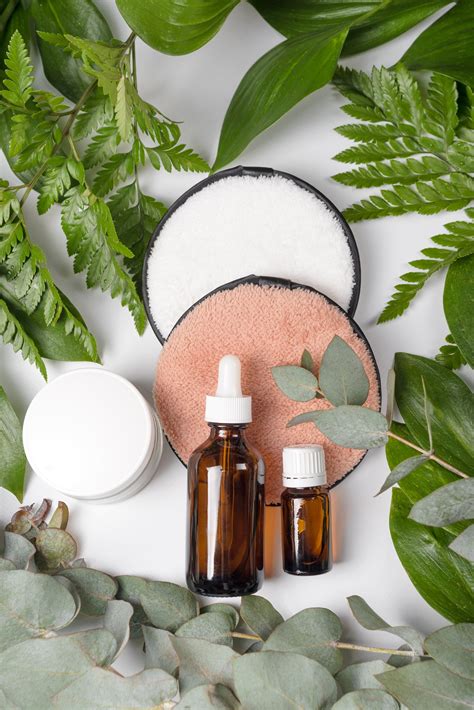 Organic Cosmetics With Herbal Ingredients Flat Lay 614458 Science