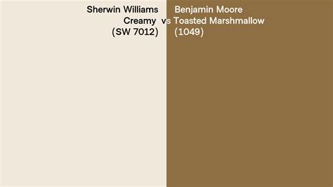 Sherwin Williams Creamy Sw Vs Benjamin Moore Toasted Marshmallow