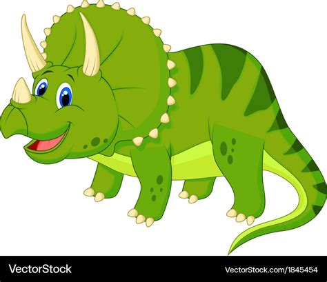 Cute Triceratops Cartoon Royalty Free Vector Image