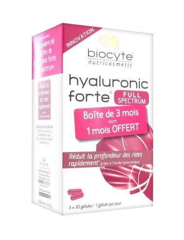 BIOCYTE HYALURONIC FORTE est un complément alimentaire anti âge à base