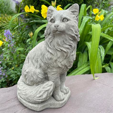 11 Large Concrete Cat Statue Sitting Kitten Figurine Outdoor Garden Decor Ornament Cement