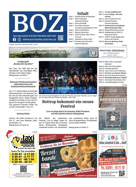 Exklusiv Das Neue Boz Magazin Zur Weihnachtszeit Ist Da Bottroper