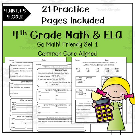 Th Grade Math Review Worksheets With Ela Skills Included By Teach Simple