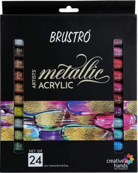 Htconline In Brustro Artists Metallic Acrylic Color Set X Ml