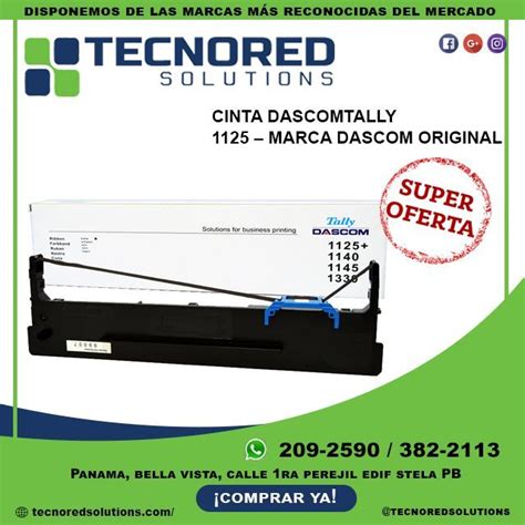 CINTA DASCOMTALLY 1125 MARCA DASCOM ORIGINAL Soporte De Impresora