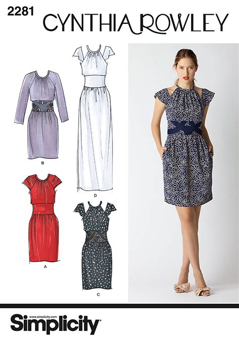 Simplicity 2281 Misses Dress Cynthia Rowley Collection