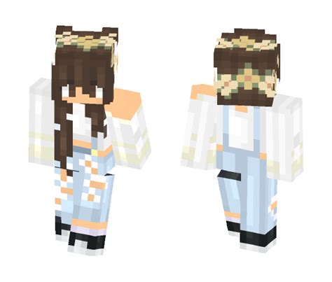 Minecraft Girl Skin Layout Flower