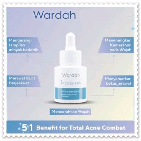 Jual Wardah Acnederm Acne Care Serum Ml Shopee Indonesia