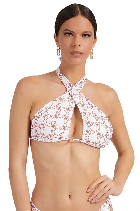 Guess E2GJ31MC04R High Neck Bikini Top Λευκό E2GJ31MC04R P02V Skroutz gr