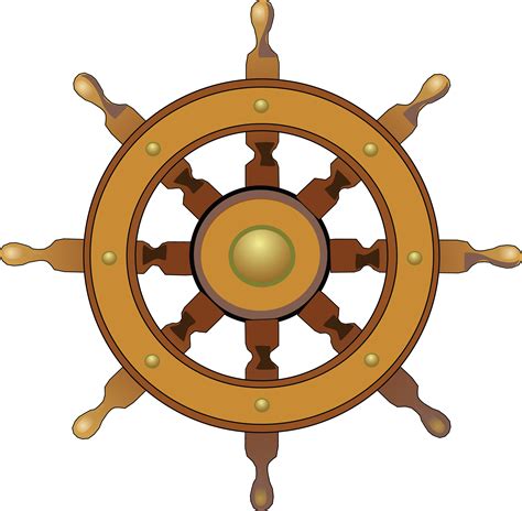 Ship S Wheel Rudder Rudder Transparent Background Png Clipart Hiclipart