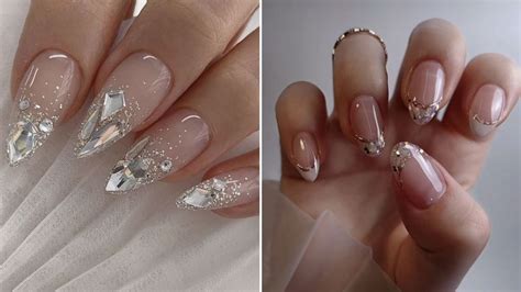 Nail Art Cristal Dise Os De U As Francesas Llenas De Brillo Y