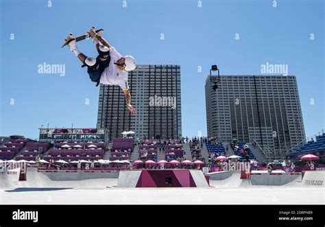 Tokio Japan August Skateboard Olympiade Park M Nner Finale