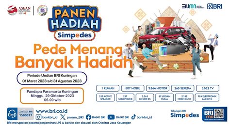 PANEN HADIAH SIMPEDES BRI KUNINGAN Periode 01 Maret 31 Agustus 2023