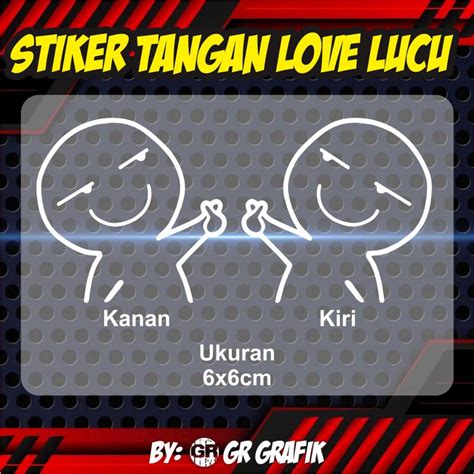 Jual Stiker Cutting Tangan Love Lucu Kanan Kiri Murah Shopee Indonesia