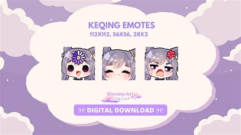 Keqing Emotes Genshin Impact Emotes Keqing Genshin Impact Etsy Australia