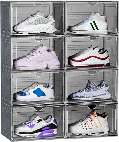 Omopin Pack Xl Shoe Storage Box Drop Side Sneaker Display Case Shoe