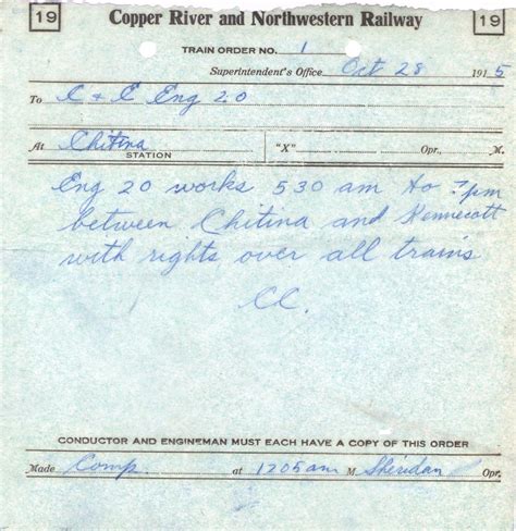 crnw train order copper river northwestern railway