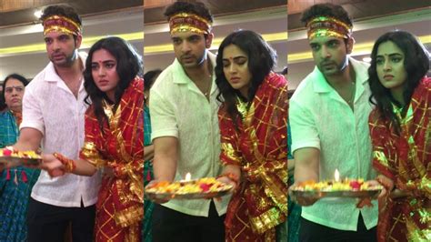 Tejasswi Prakash Karan Kundra At Sudha Chandran S Mata Ki Chowki