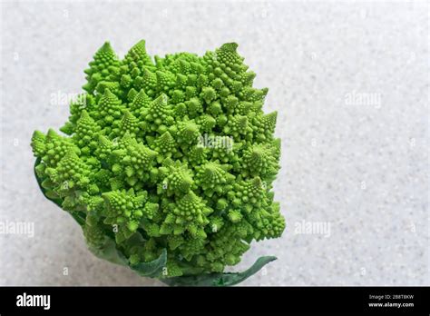 Cabbage Romanesco Broccoli Or Roman Cauliflower Stock Photo Alamy