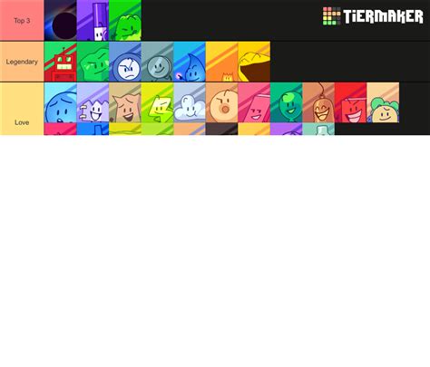 Battle For Bfdi Featuring 64 Contestants Tier List Community