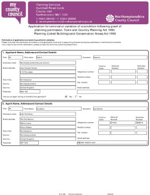 Fillable Online Www3 Northamptonshire Gov MAKING AN APPLICATION FOR