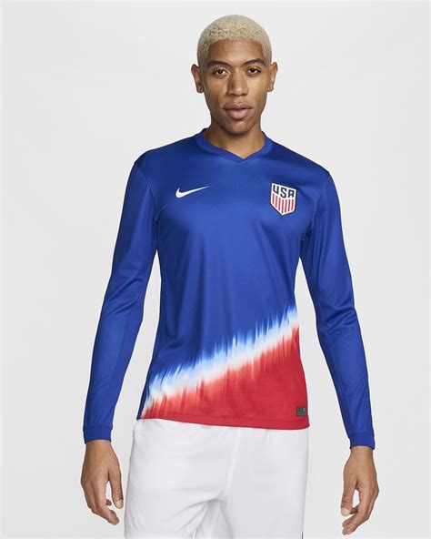 Usmnt 2024 Stadium Away Men S Nike Dri Fit Soccer Long Sleeve Replica Jersey