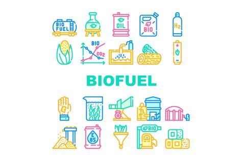 Biofuel Green Energy Collection Icons Graphic by sevvectors · Creative ...