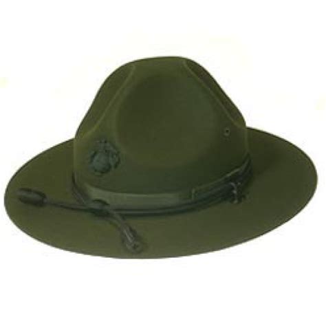 960 Campaign Hat with Marine Corps Black Hat Badge