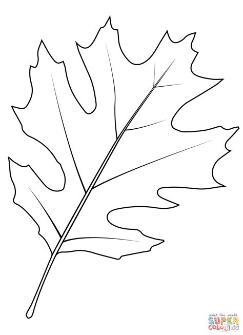 Red Oak Leaf Coloring Pages Coloring Pages