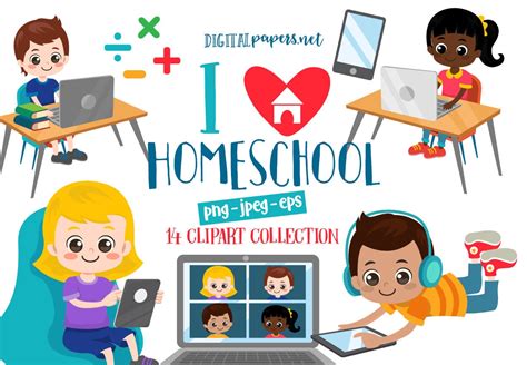 Homeschool Clipart Homeschooling Clipart Back To School Etsy