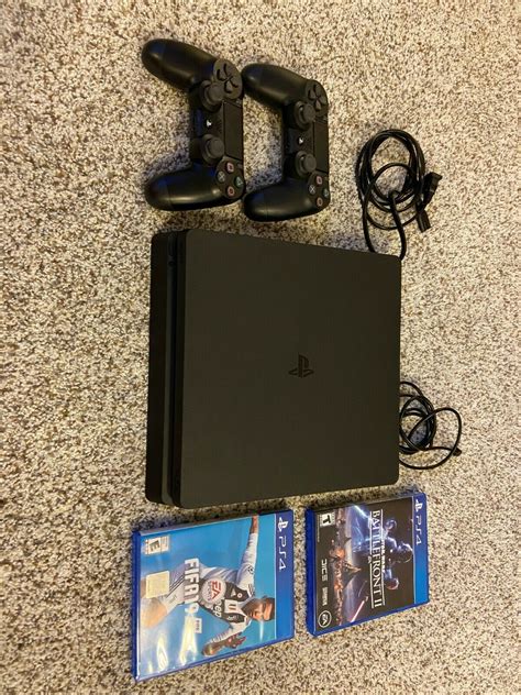 PS4 Slim 500gb 2 Controllers 2 Video Games Bundle Gentle Outdated