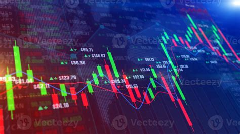 Digital Stock Market Or Forex Trading Graph And Candlestick Chart