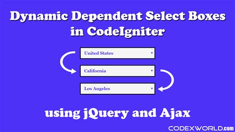 Codexworld Dynamic Dependent Dropdown In Codeigniter Using